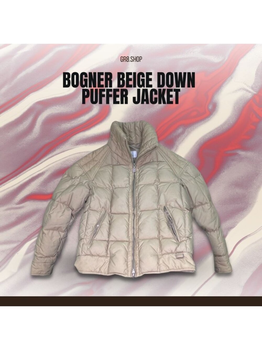 BOGNER Beige Down Puffer Jacket Womens Size S Winter Warmth Stylish Design